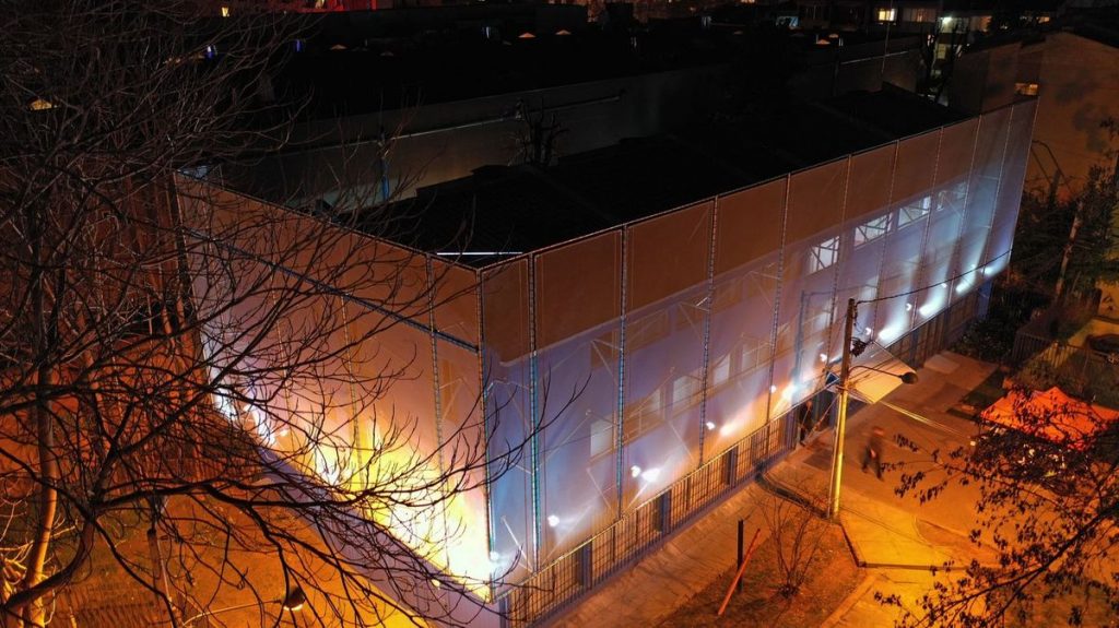 Fachada Textil Edificio de Seguridad 1